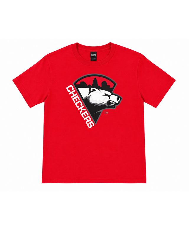 Charlotte Checkers Youth Red Pizza Tee