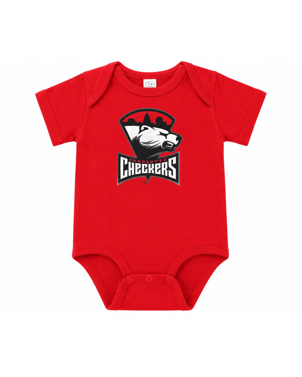 Charlotte Checkers Infant Red Onesie