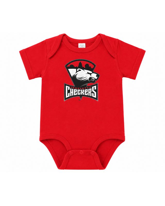 Charlotte Checkers Infant Red Onesie