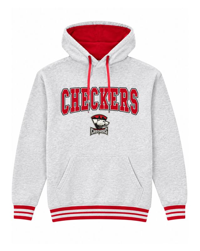 Charlotte Checkers Light Gray Rib Hoodie