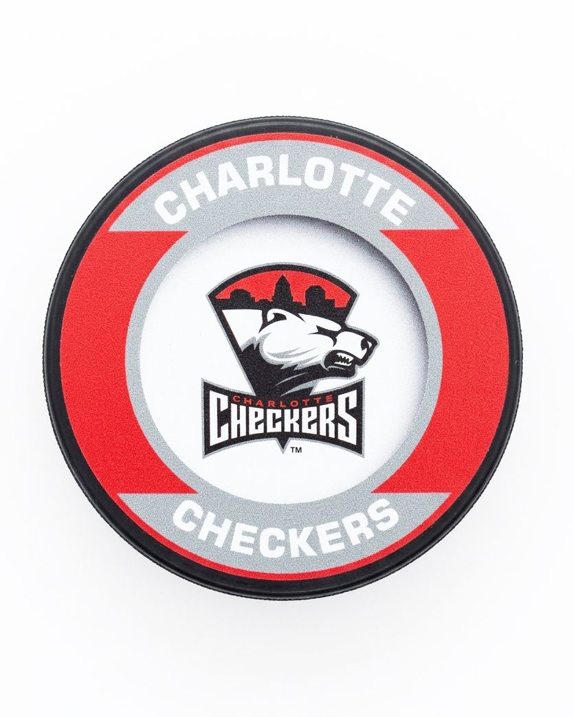 Gray/Red Primary Logo Puck