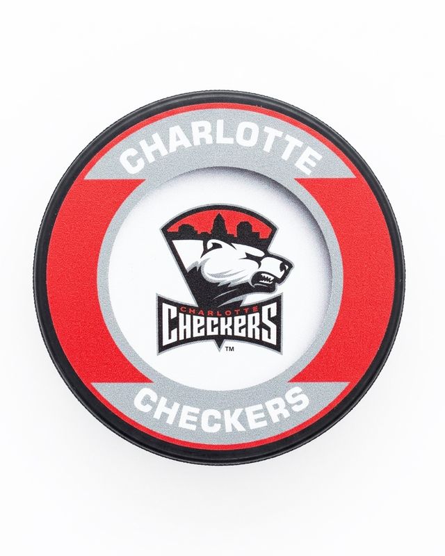 Gray/Red Primary Logo Puck