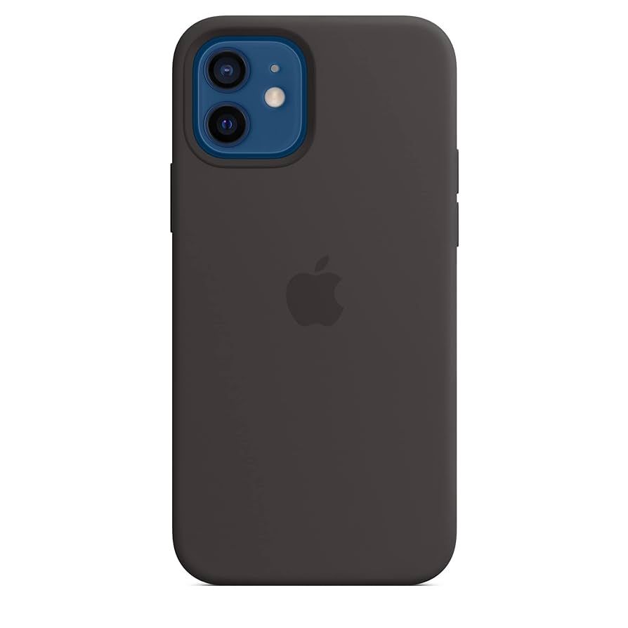 Apple Silicone Case with MagSafe for iPhone 12 | 12 Pro, Color: Black