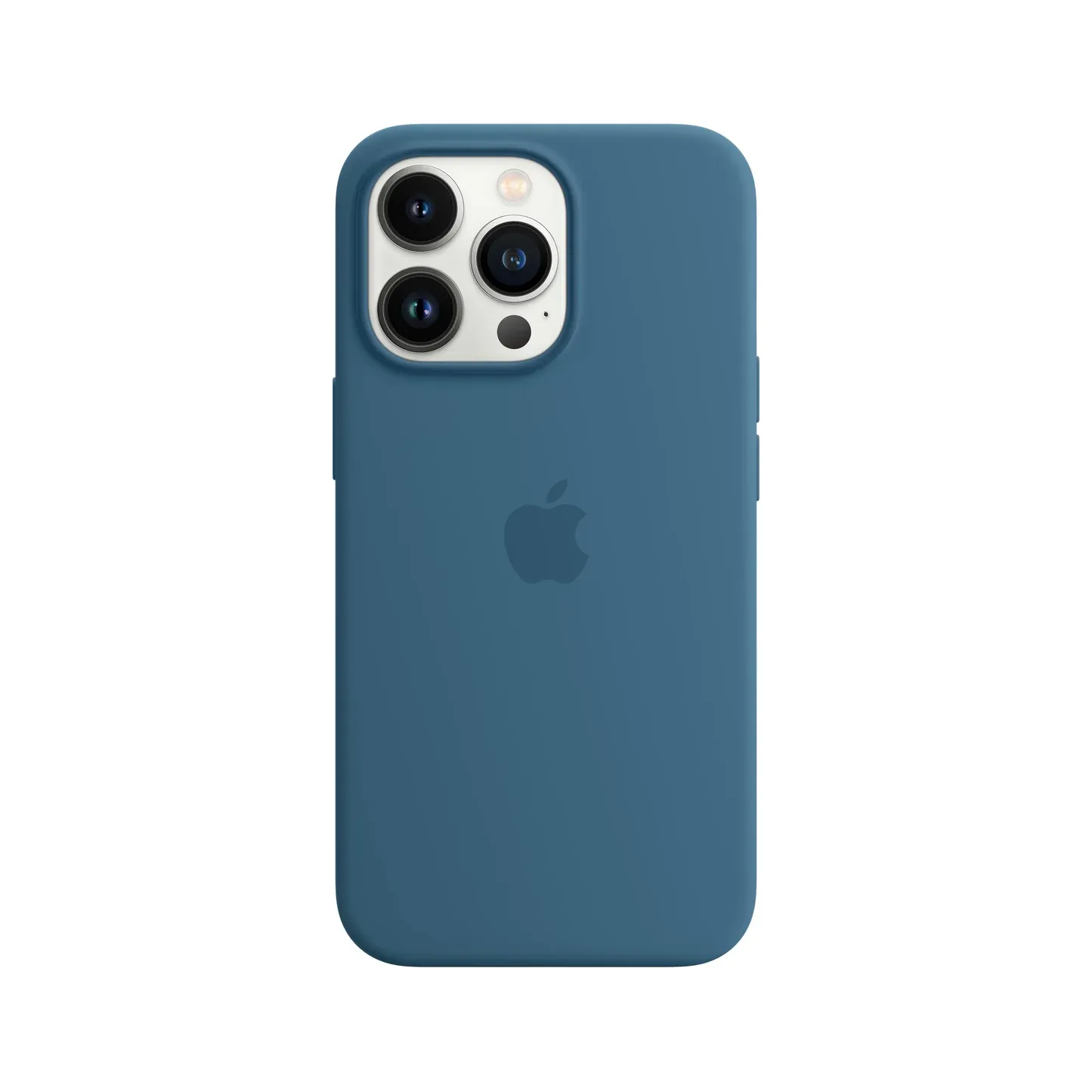 Apple Silicone Case with MagSafe for iPhone 13 Pro, Color: Blue Jay