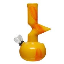 Painted Double Zig Zag Water Pipe 8"