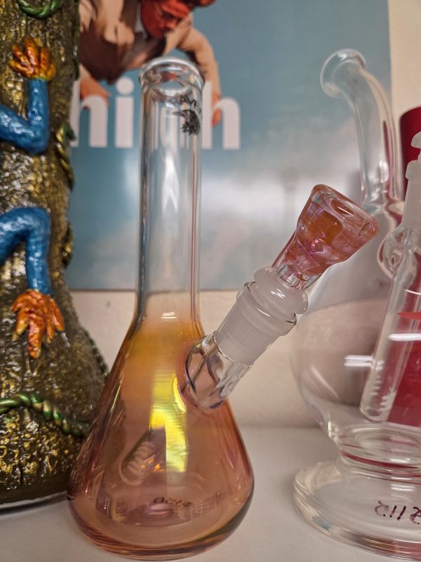 Raven Gold Fume Water Pipe w/ Joe Get Gold Fume Horn Slide