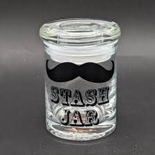 Black Mustache Stash Jar 1/8oz Black Mustache Stash Jar 1/8oz