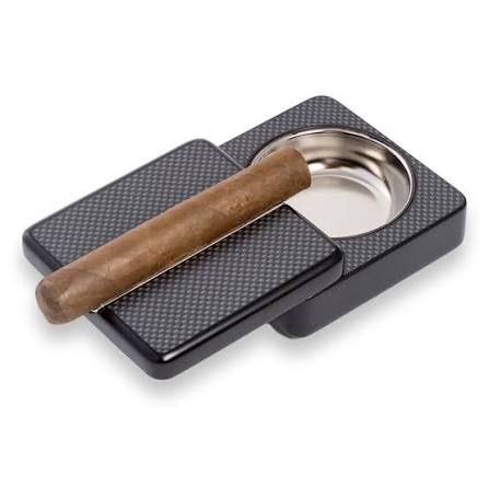 Bey-Berk Twist Top Ashtray Carbon Fiber