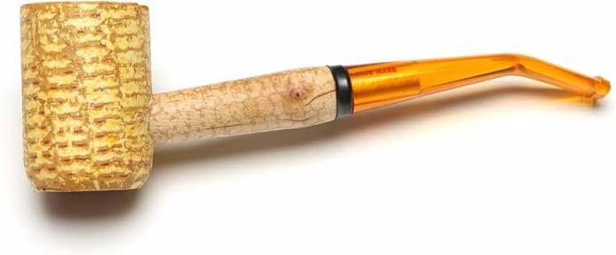 Pony/Mizzou Mix Corn Cob Pipe Unfiltered Amber Bits