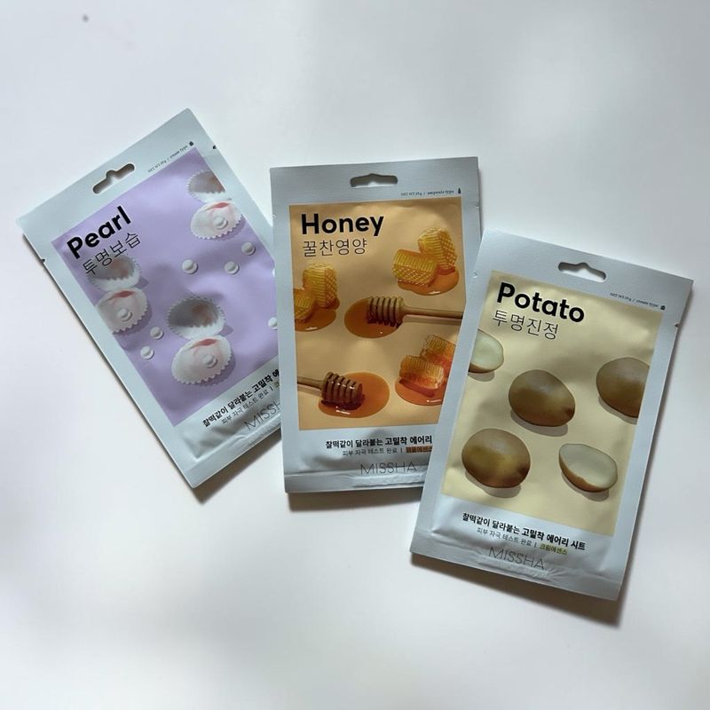 Missha Sheet Mask Set Pearl, Honey &amp; Potato