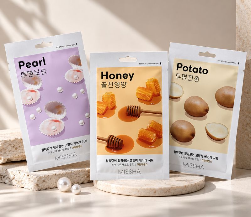 Missha Sheet Mask Set Pearl, Honey &amp; Potato