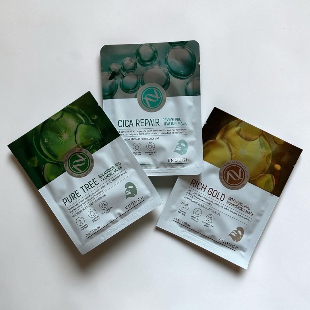 Three Mask Set Cica, Pure Tree &amp; Rich Gold