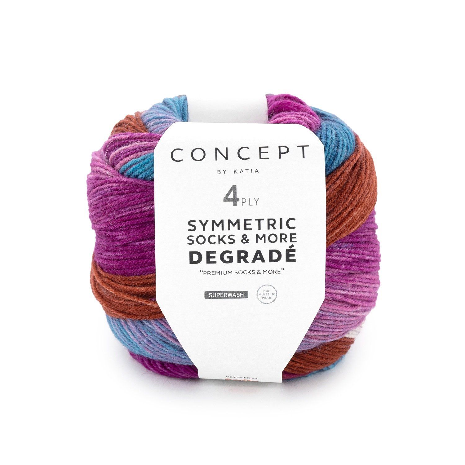 Degradé sym socks | 83 Bruin-Kauwgom roze-Blauw