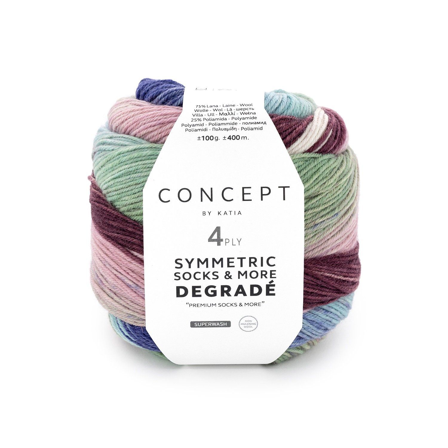 Degradé sym socks | 82 Kauwgom roze-Mint groen-Blauw