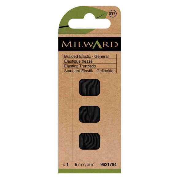Directoire elastiek 6mm zwart 5m