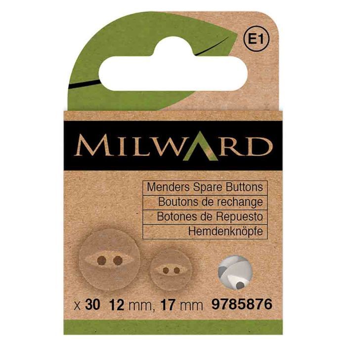 Blouseknopen wit 30st 12mm-17mm