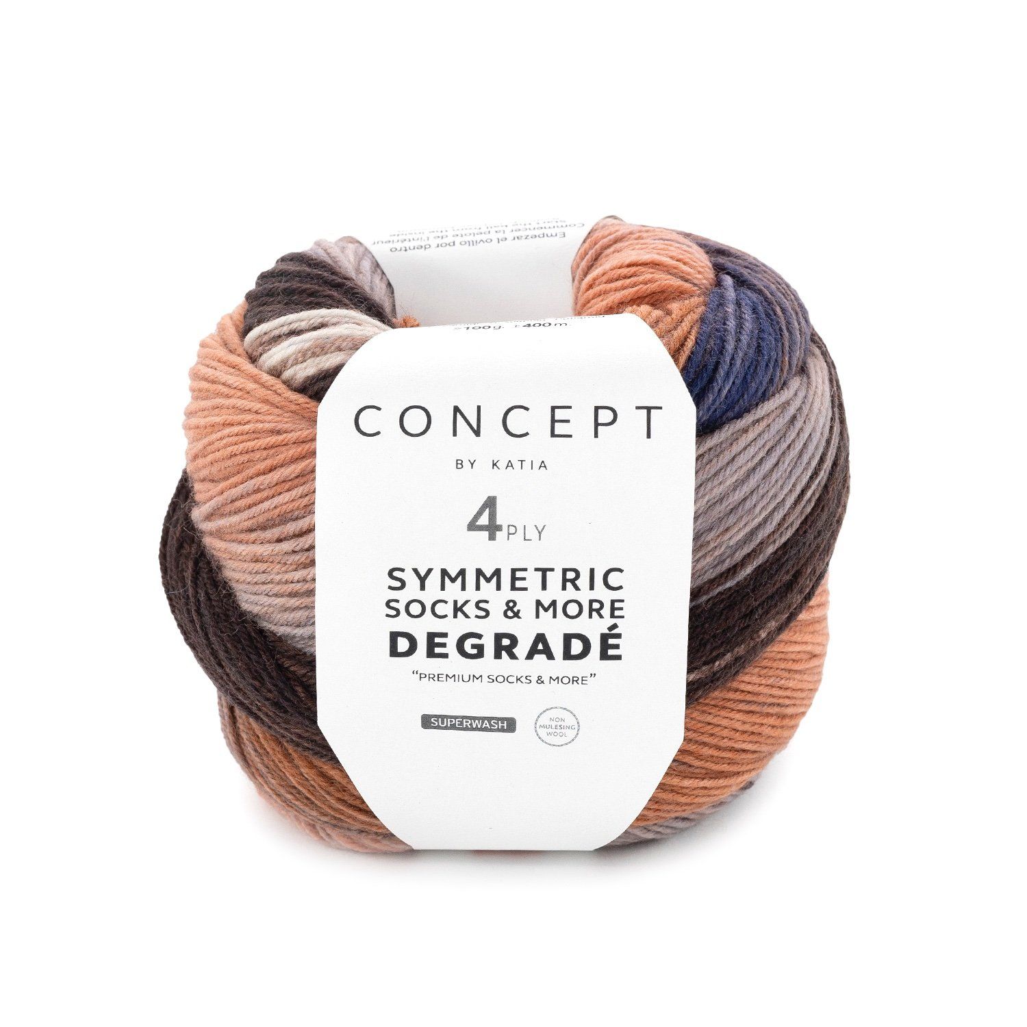 Degradé sym socks | 84 Bruin-Oranje-Blauw