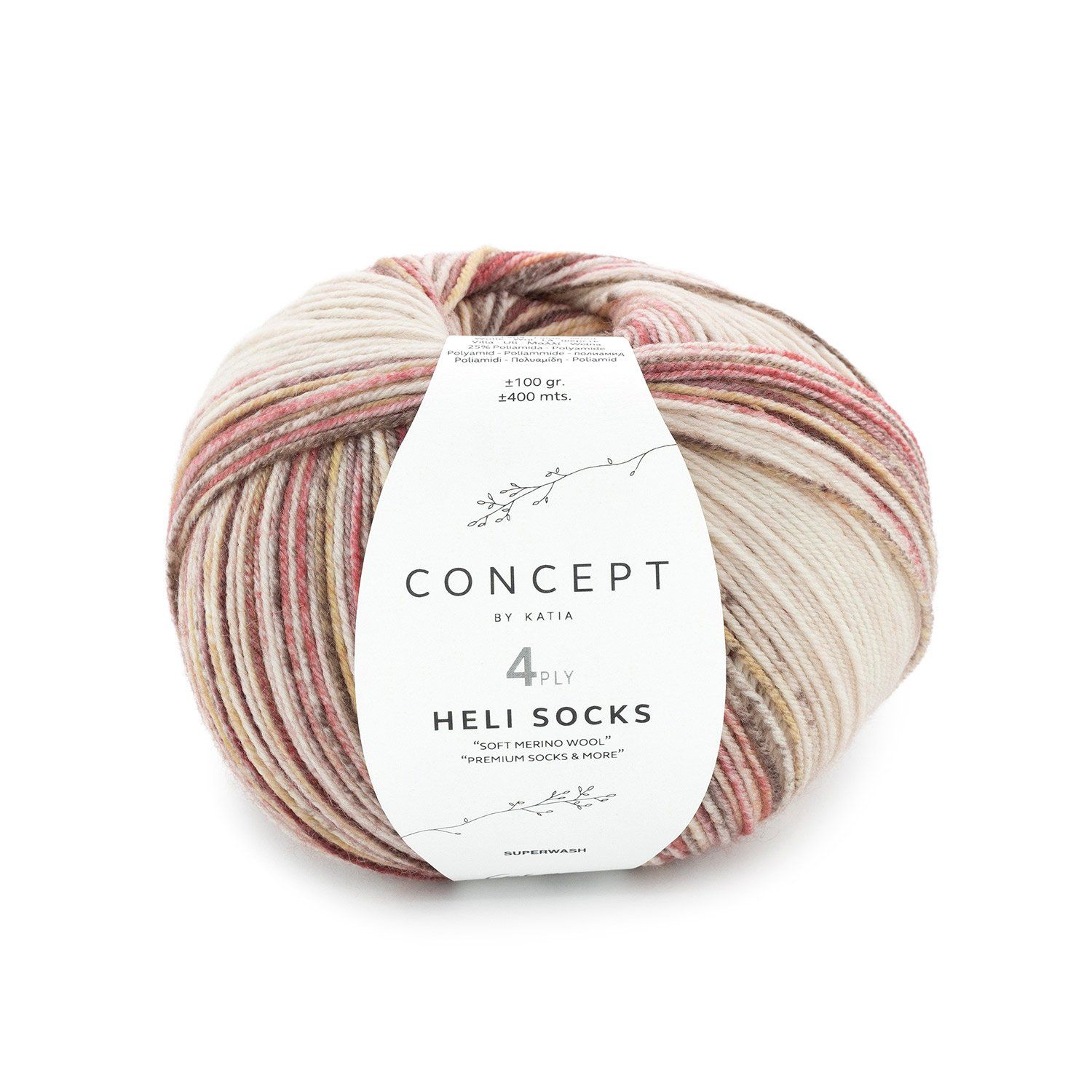 Helisocks | 305 Beige-Roest bruin-Kaki-Oker