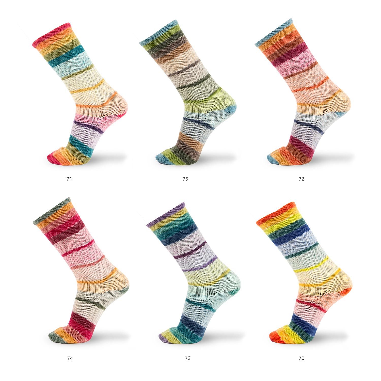 Illusion sym socks | 73 Lila-Oker-Turquoise-Mint turquoise