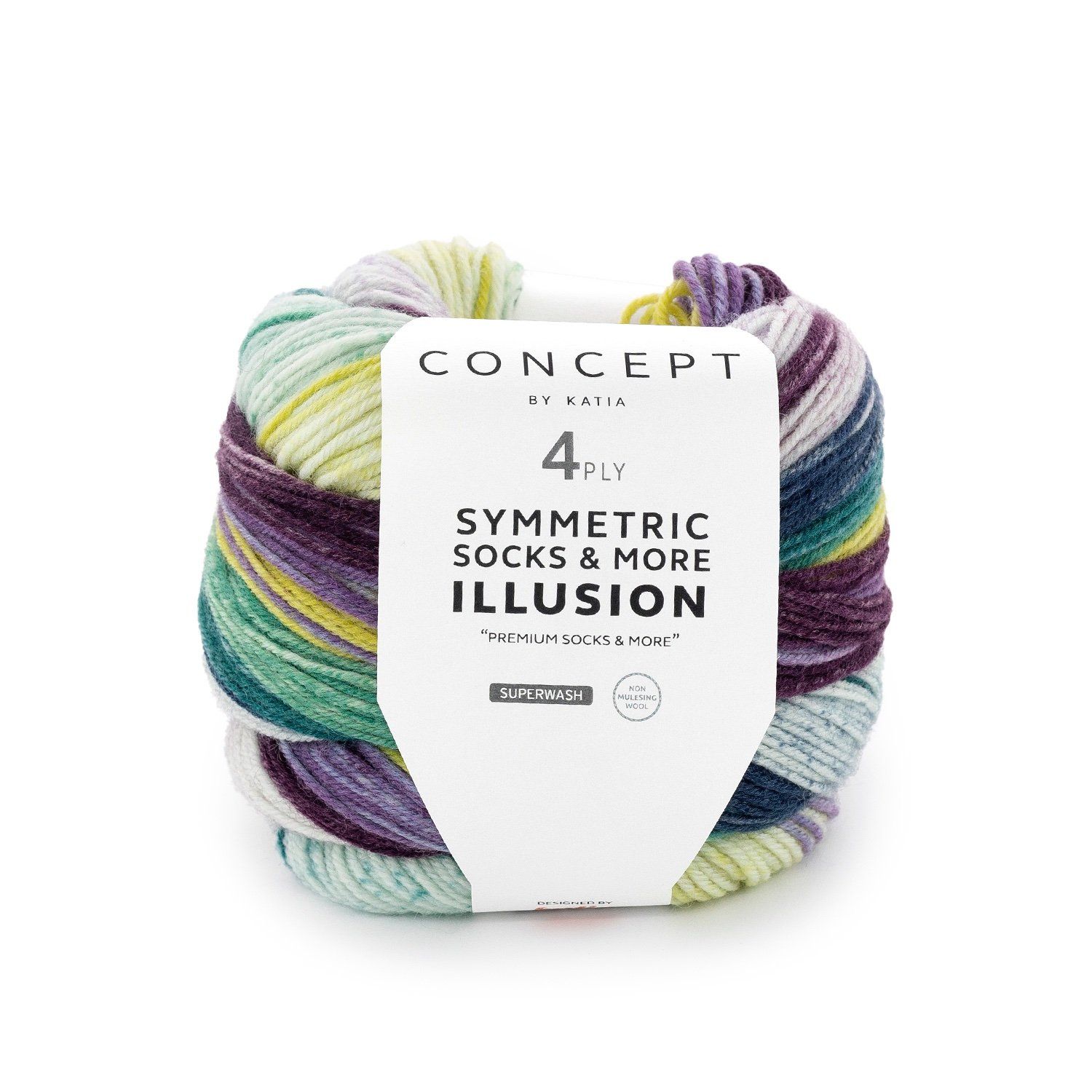Illusion sym socks | 73 Lila-Oker-Turquoise-Mint turquoise