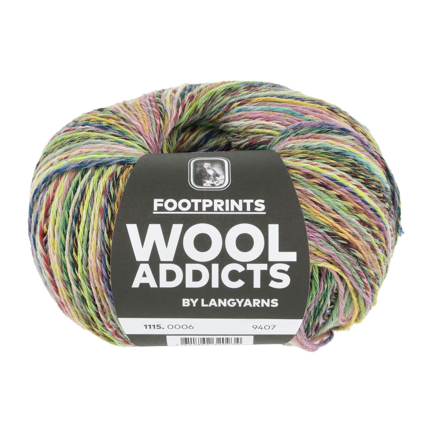 Lang Yarns Footprints | 0006 groen,geel,roze