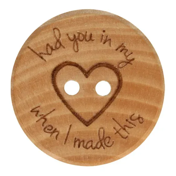Knoop hout had you in my heart maat 32