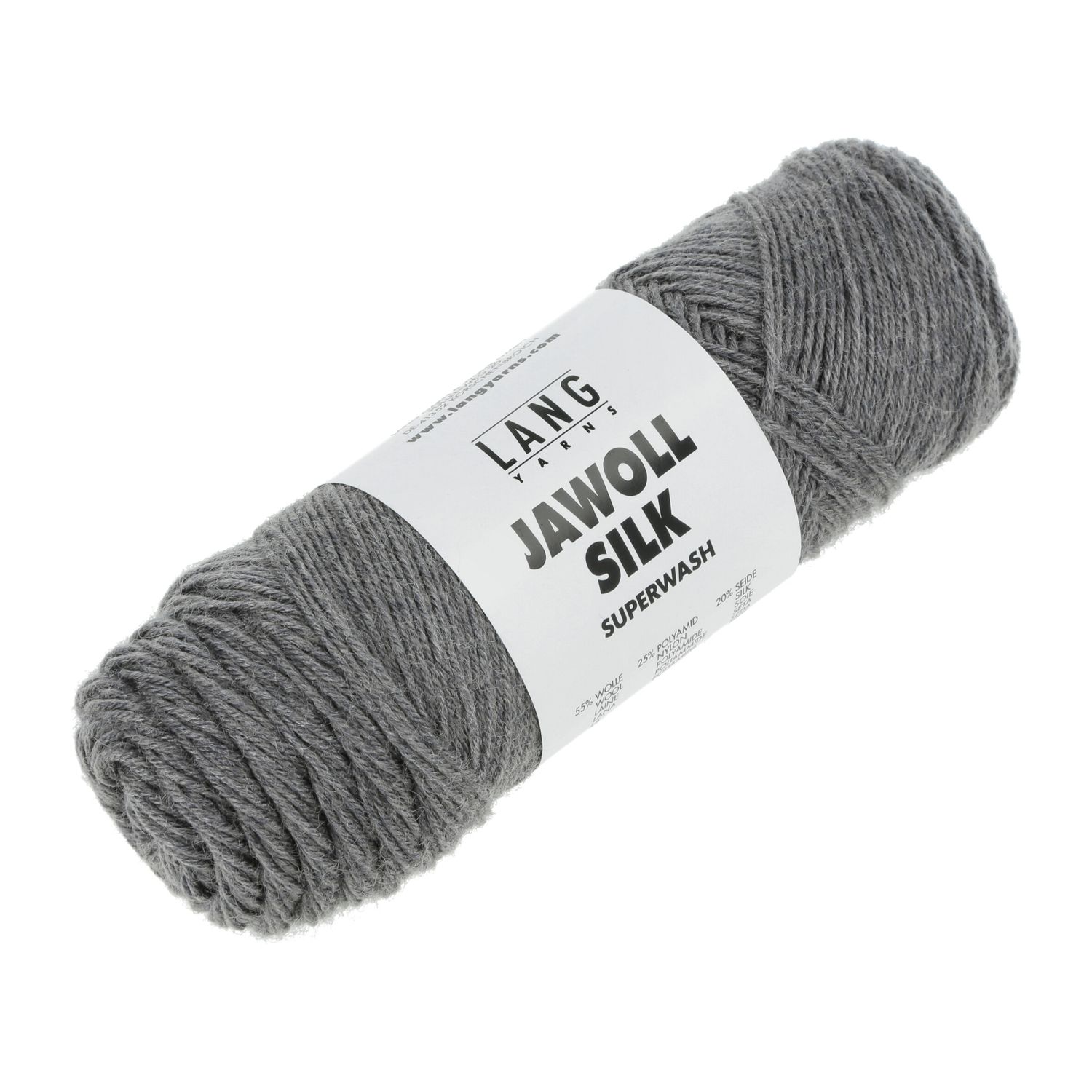 Lang Yarns Jawoll Silk | 0103 donkergrijs melange (uitlopend)