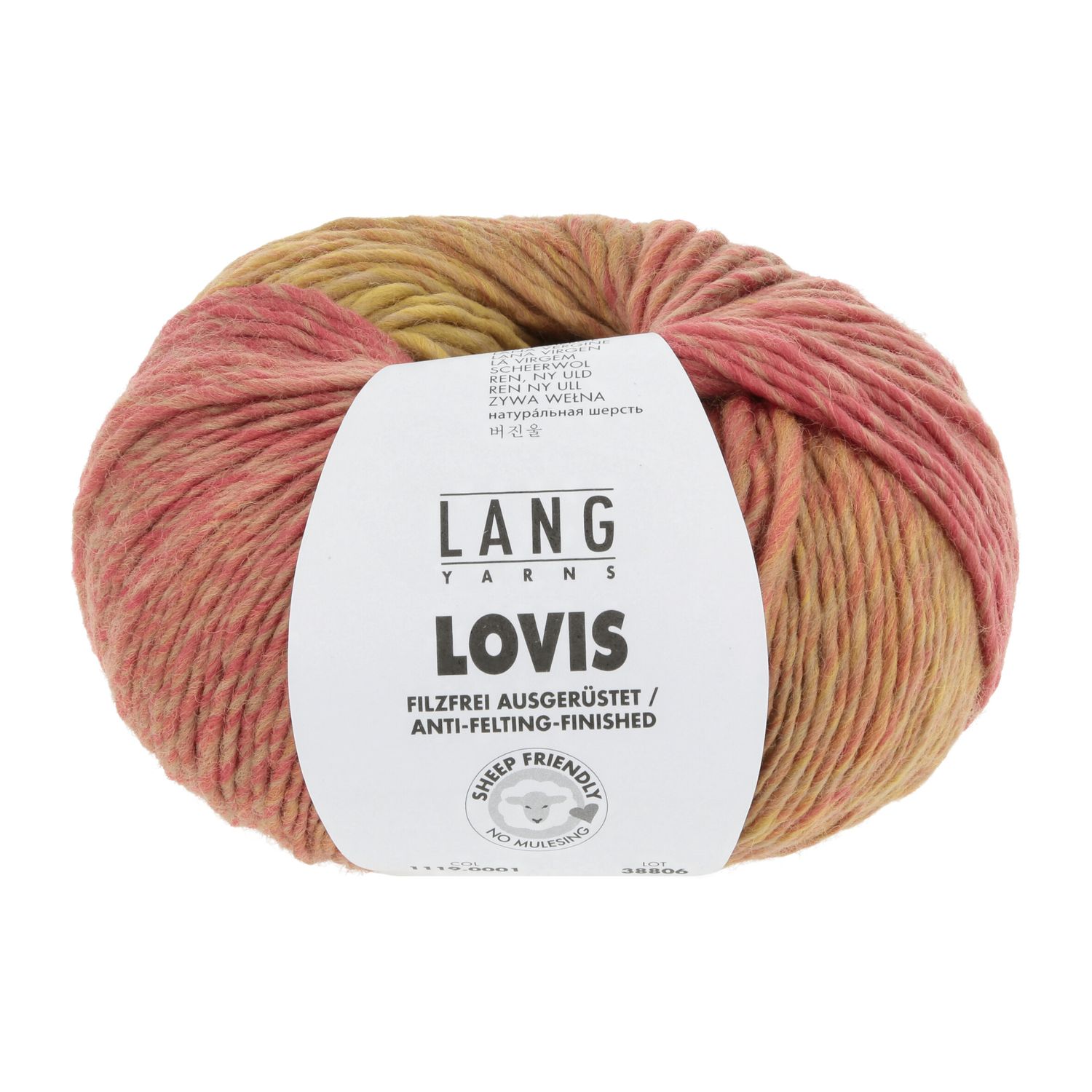 Lang Yarns Lovis | 0001 oranje/safraan/groen