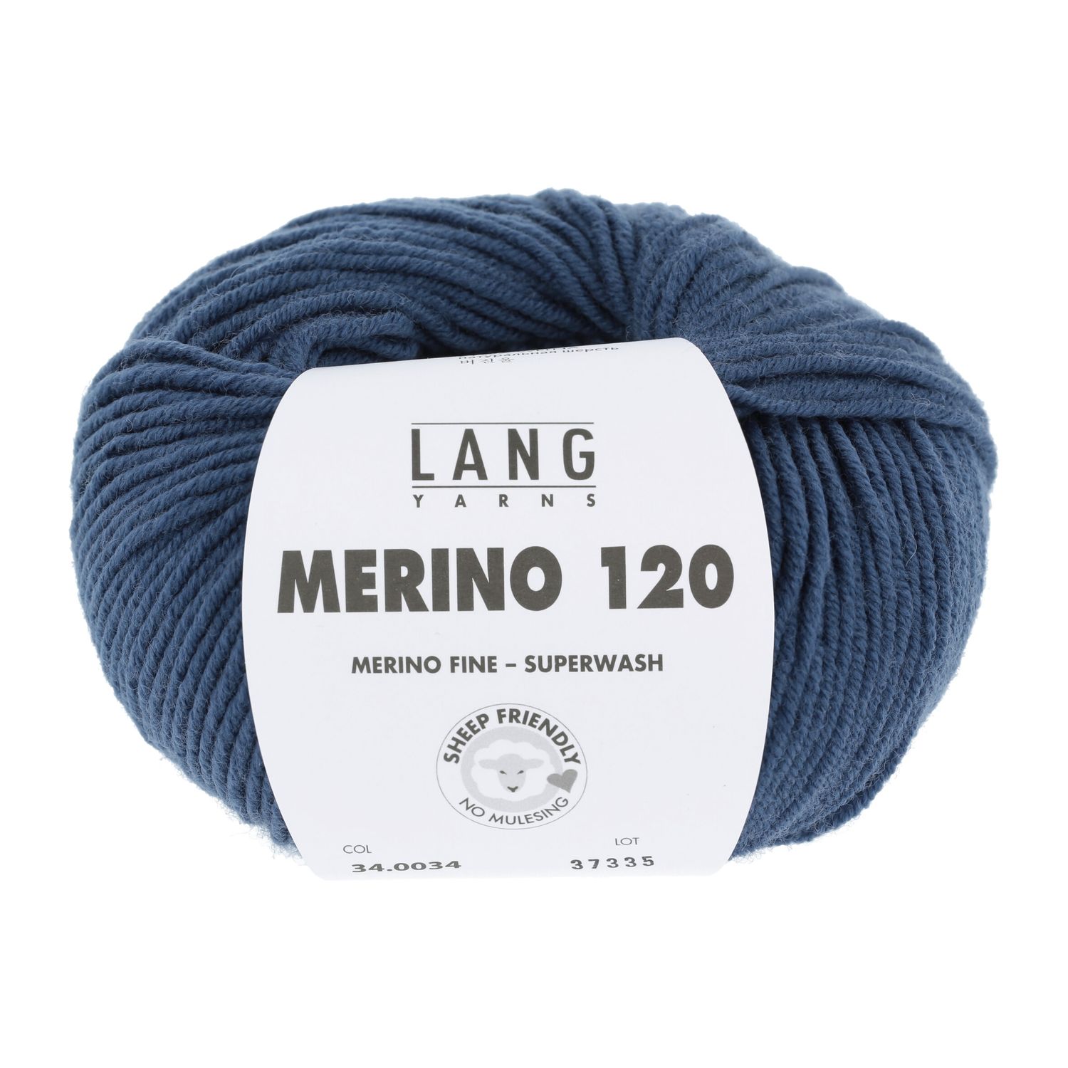 Lang Yarns Merino 120 | 0034 donker jeans blauw