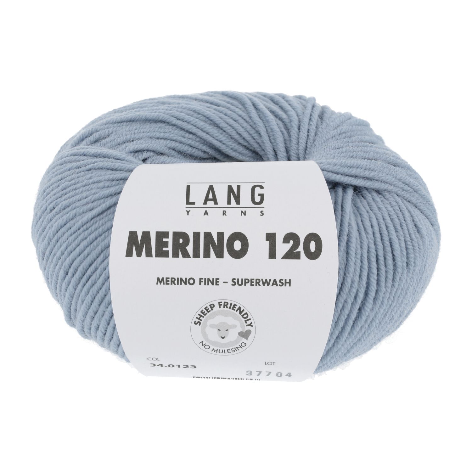 Lang Yarns Merino 120 | 0123 zilvergrijs