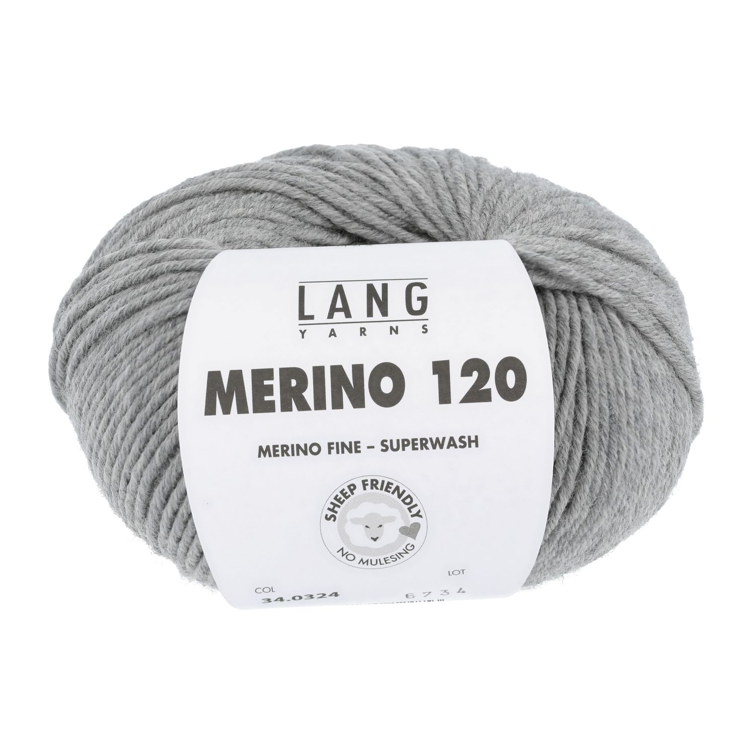 Lang Yarns Merino 120 | 0324 grijs melange