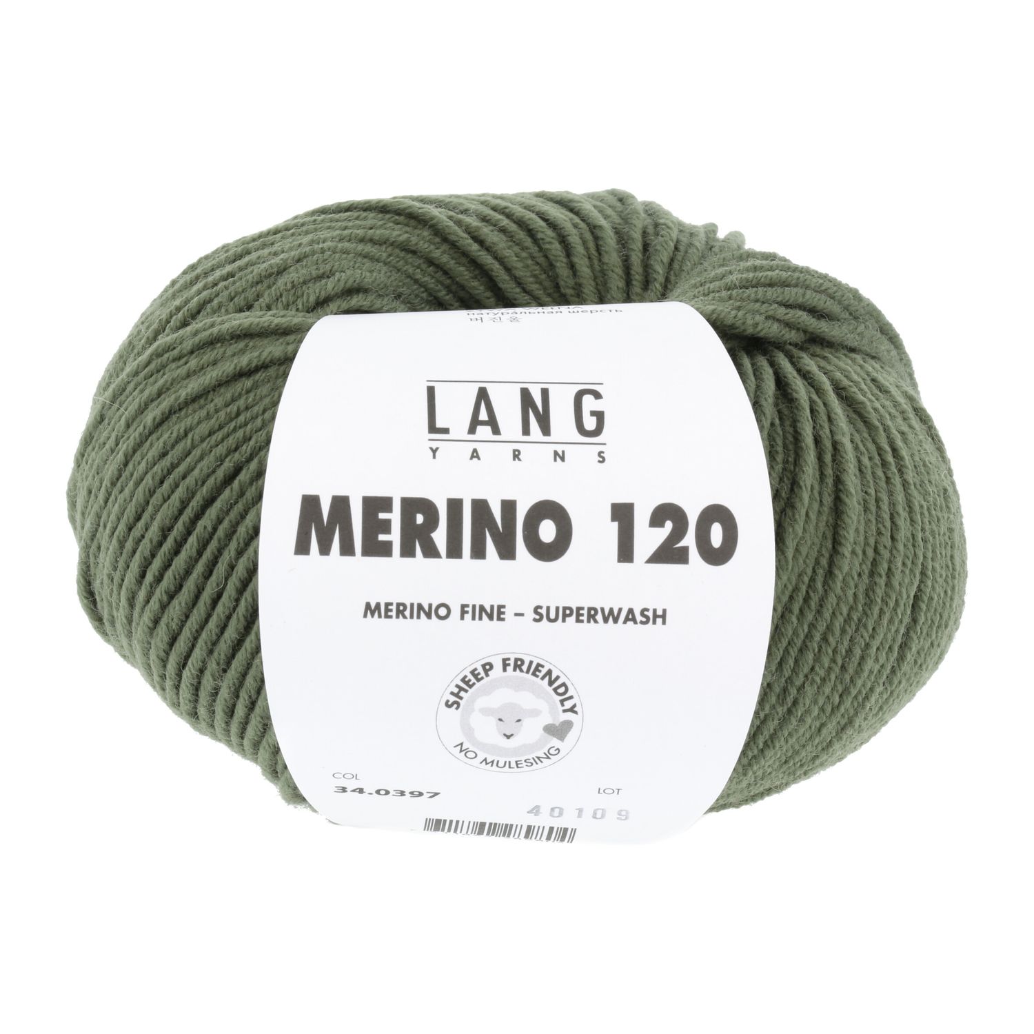 Lang Yarns Merino 120 | 0397 krokodil groen