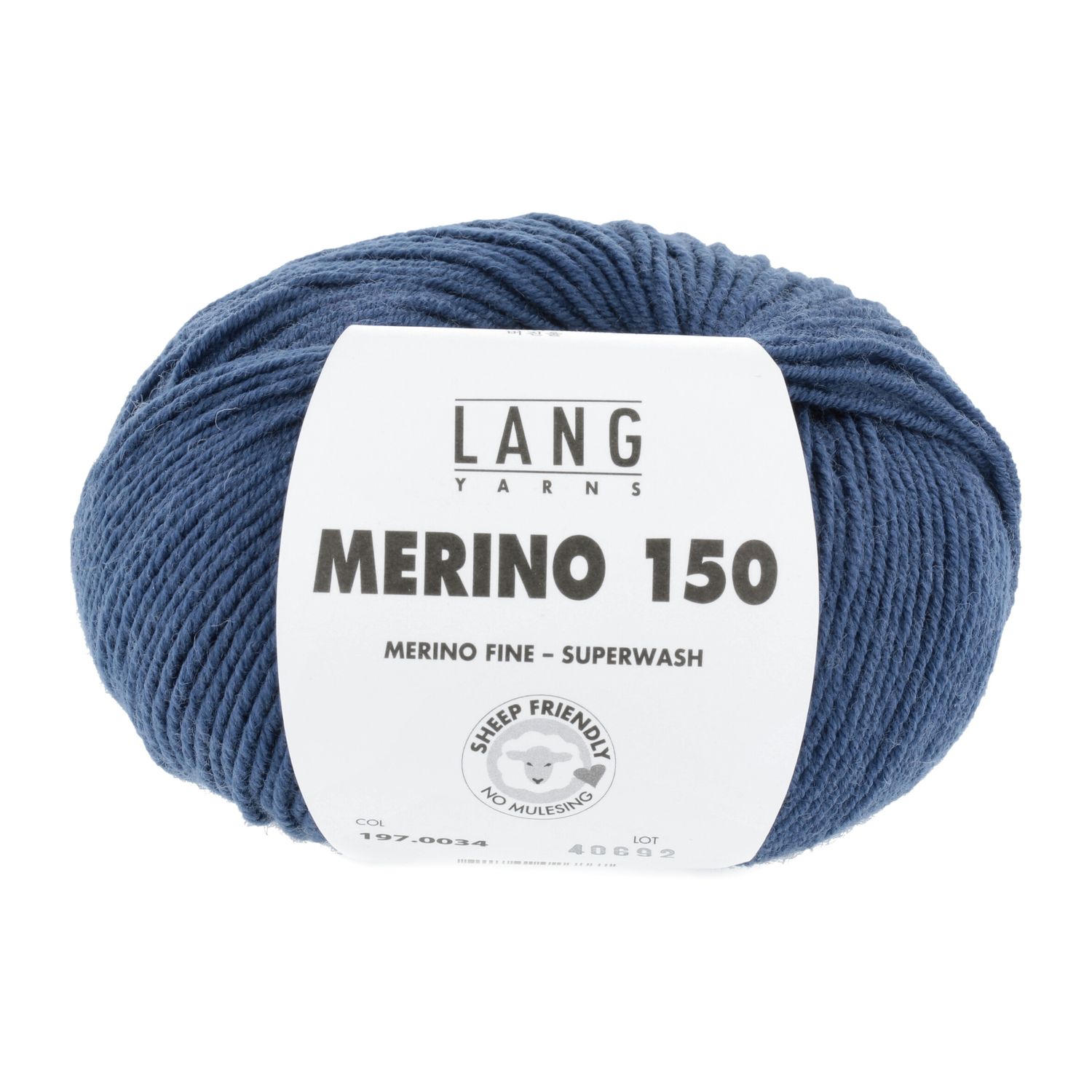 Lang Yarns Merino 150 | 0034 donker jeans