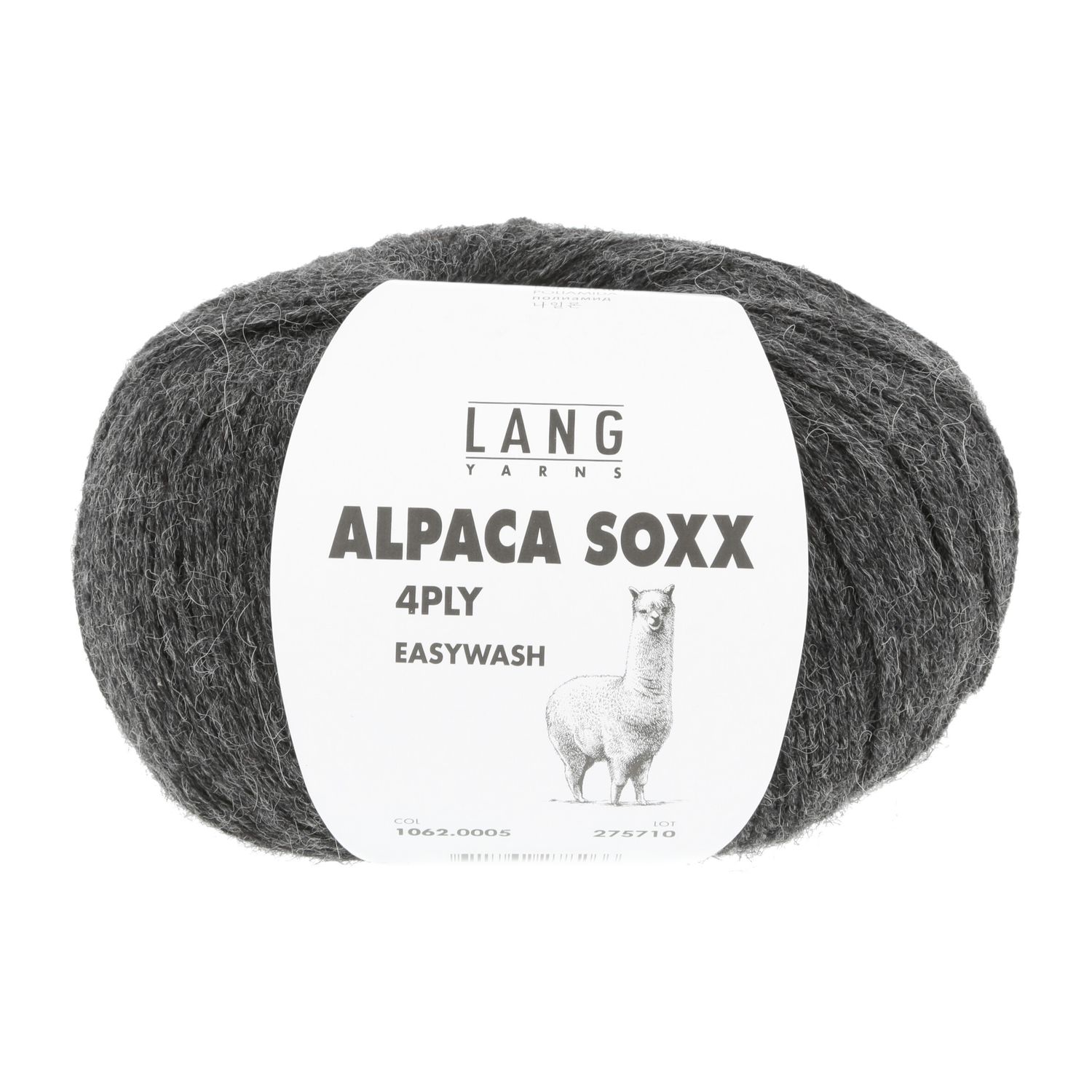 Lang Yarns Alpaca Soxx 4-ply | 0005 grijs melange