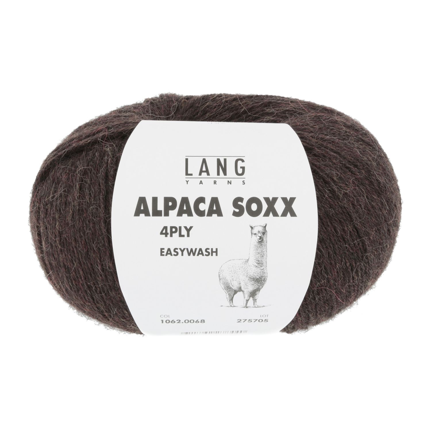 Lang Yarns Alpaca Soxx 4-ply | 0068 donkerbruin melange
