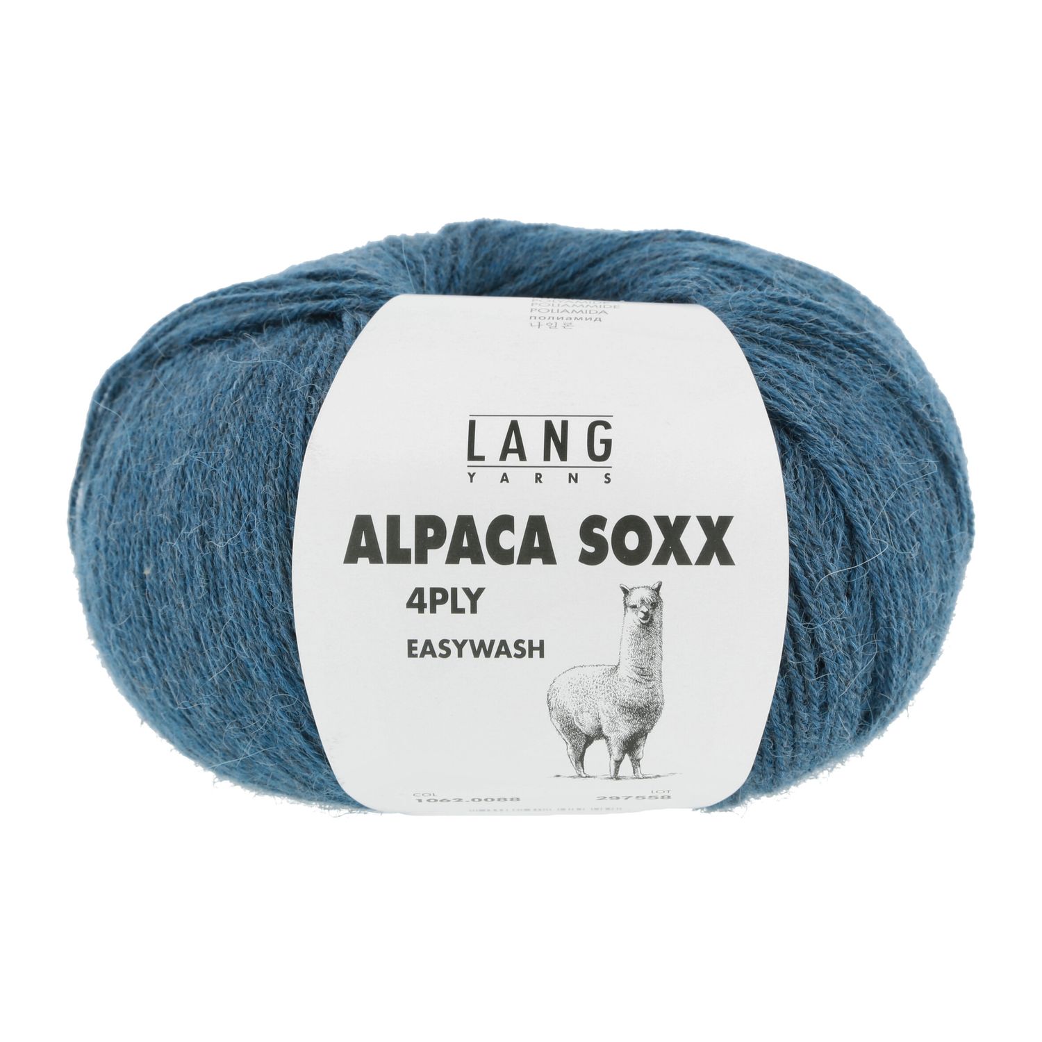 Lang Yarns Alpaca Soxx 4-ply | 0088 petrol melange