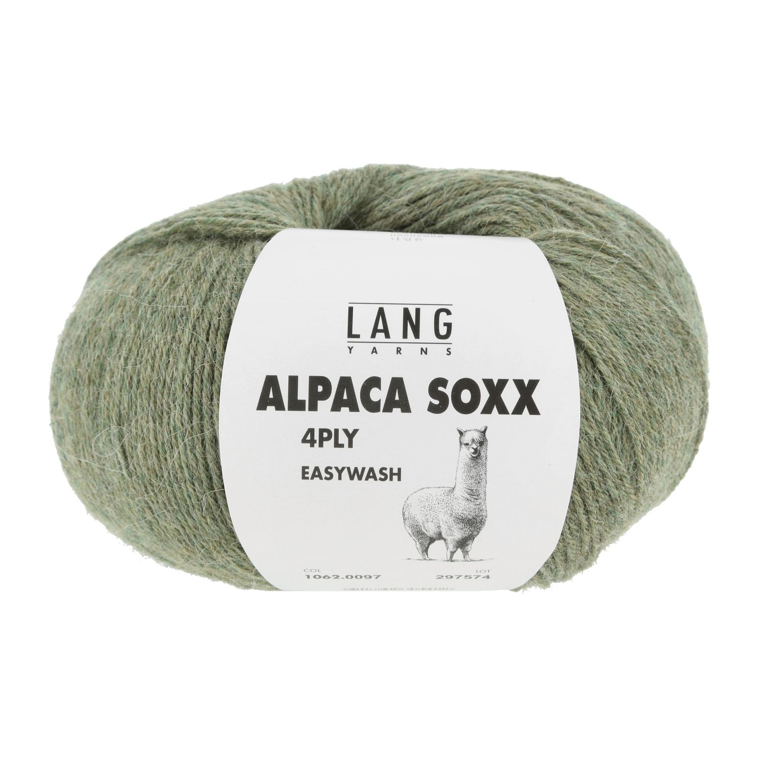 Lang Yarns Alpaca Soxx 4-ply | 0097 licht olijf melange