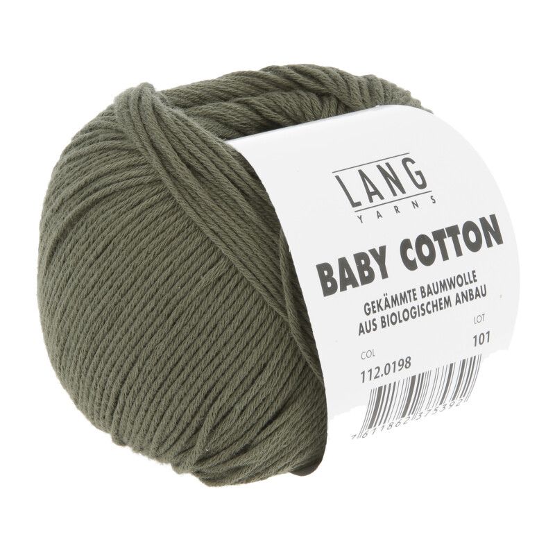 Lang Yarns BabyCotton | 0198 donker olijf
