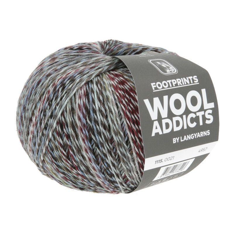 Lang Yarns Footprints | 0021 bordeaux, grijs, lavendel