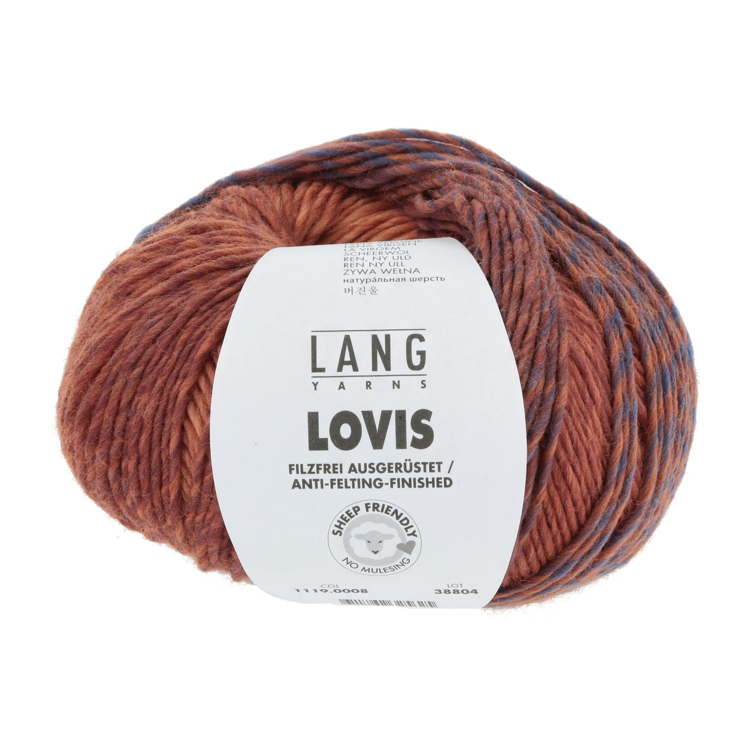 Lang Yarns Lovis | 0008 oranje/groen/blauw