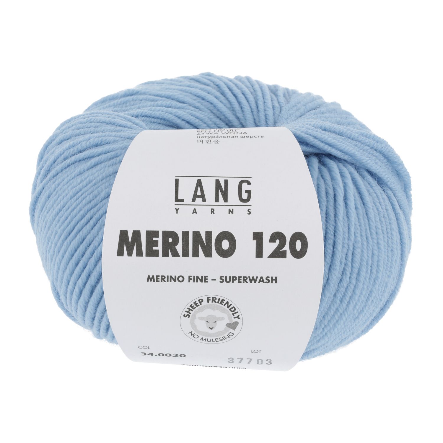 Lang Yarns Merino 120 | 0020 licht blauw