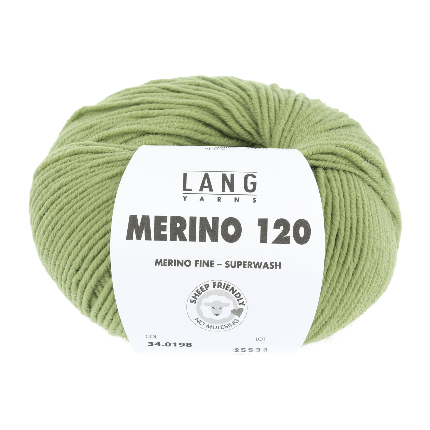 Lang Yarns Merino 120 | 0198 licht olijf