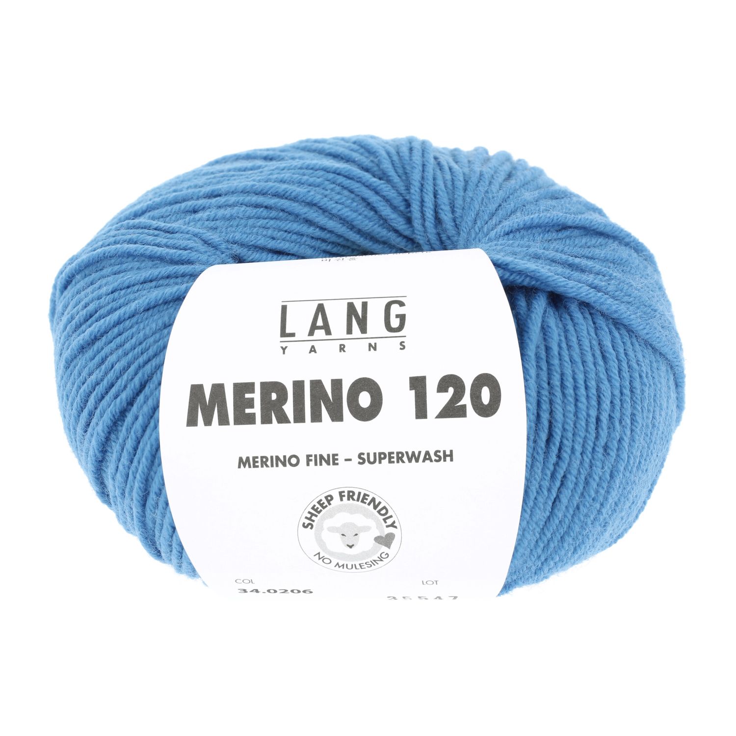 Lang Yarns Merino 120 | 0206 midden blauw