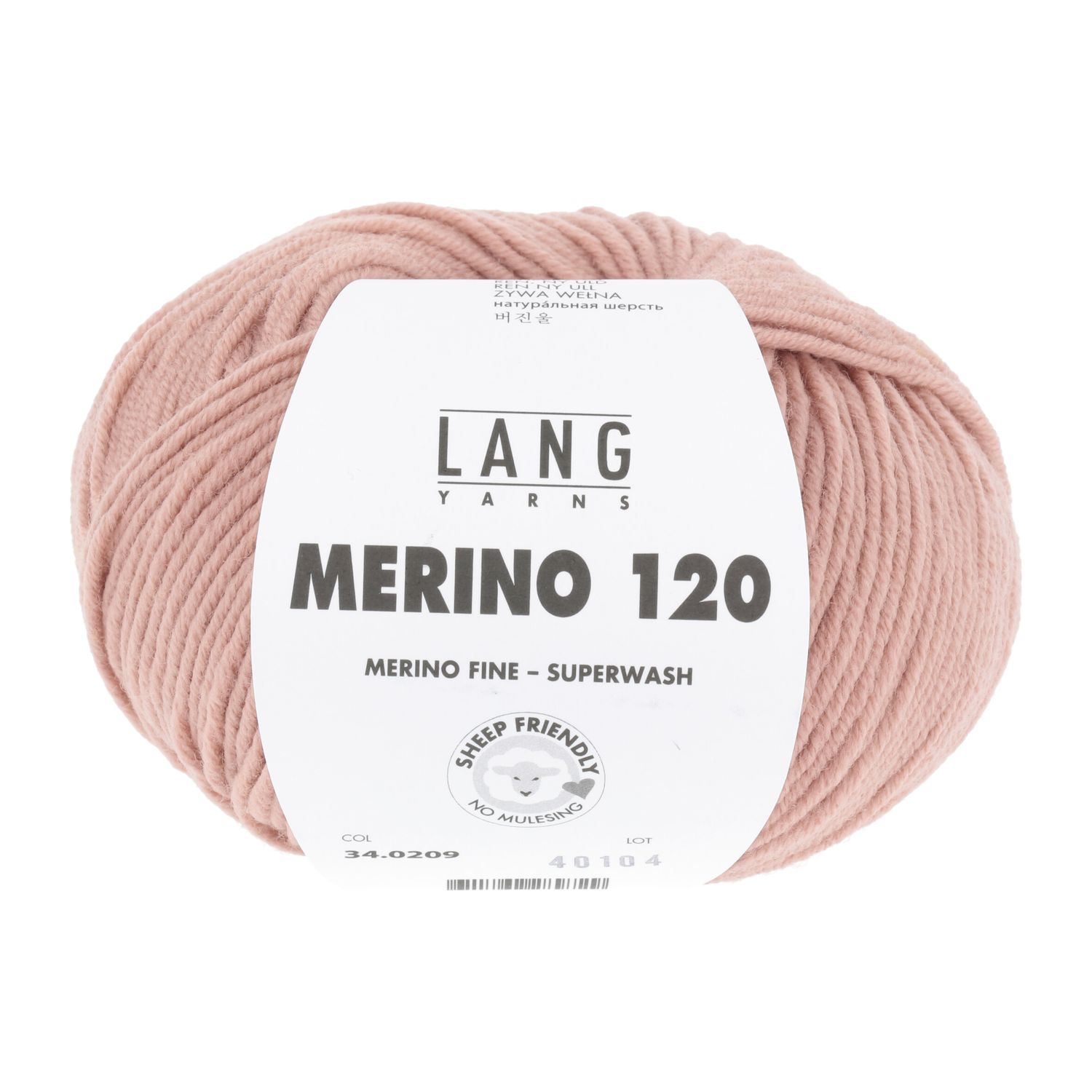 Lang Yarns Merino 120 | 0209 poeder roze