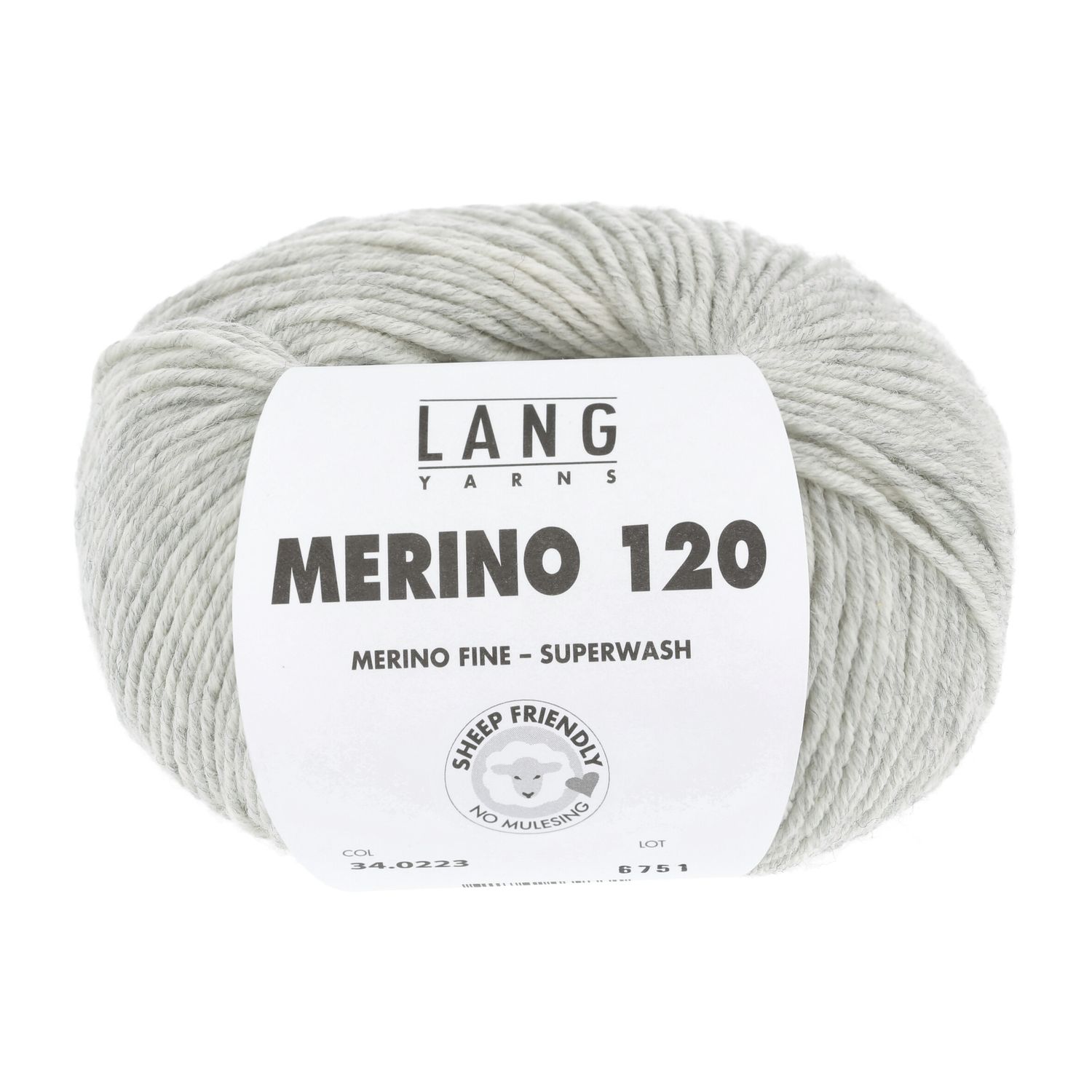 Lang Yarns Merino 120 | 0223 licht grijs melange