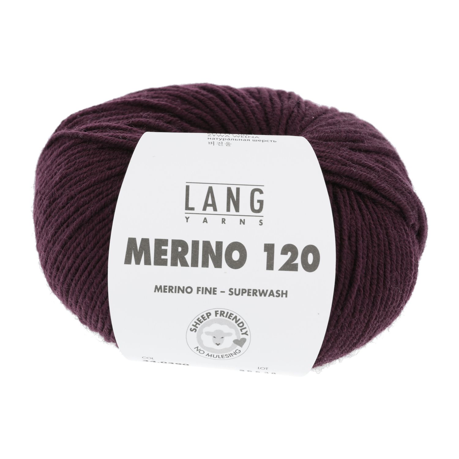 Lang Yarns Merino 120 | 0390 aubergine