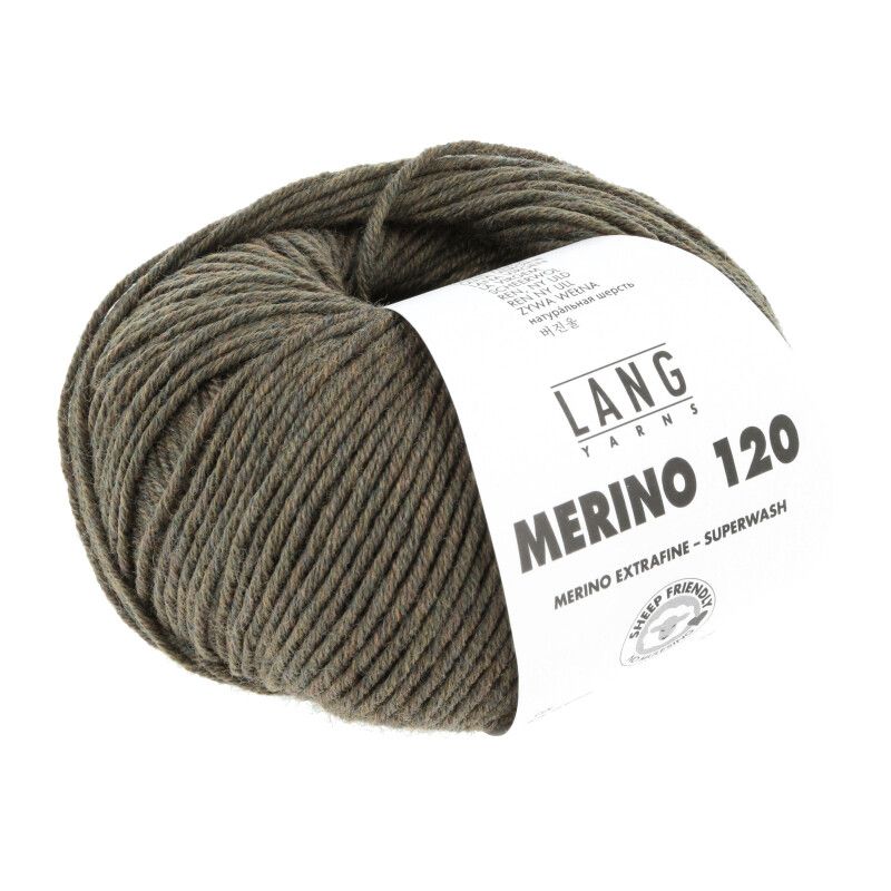 Lang Yarns Merino 120 | 0598 olijf melange