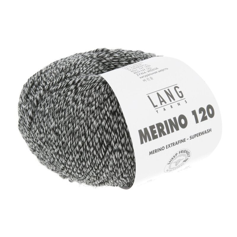 Lang Yarns Merino 120 | 0154 zwart-wit