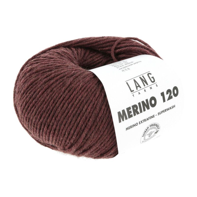 Lang Yarns Merino 120 | 0262 burgundy melange