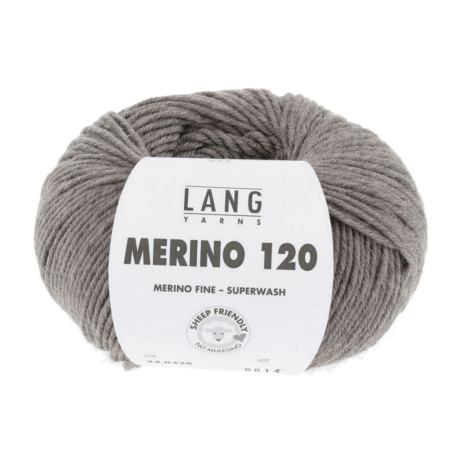 Lang Yarns Merino 120 | 0326 donker beige melange